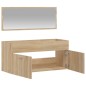 vidaXL Armario de baño con espejo madera de ingeniería roble Sonoma vidaXL Armario de baño con espejo madera de ingeniería roble Sonoma