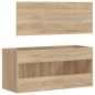vidaXL Armario de baño con espejo madera de ingeniería roble Sonoma vidaXL Armario de baño con espejo madera de ingeniería roble Sonoma