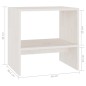 vidaXL Mesitas de noche 2 uds madera maciza pino blanco 40x30,5x40 cm vidaXL Mesitas de noche 2 uds madera maciza pino blanco 40x30,5x40 cm