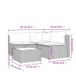 vidaXL Set muebles de jardín 4 piezas y cojines ratán sintético marrón vidaXL Set muebles de jardín 4 piezas y cojines ratán sintético marrón