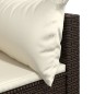 vidaXL Set muebles de jardín 3 piezas y cojines ratán sintético marrón