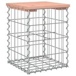 vidaXL Banco jardín diseño gaviones madera abeto Douglas 33x31x42 cm