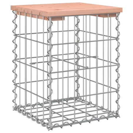 vidaXL Banco jardín diseño gaviones madera abeto Douglas 33x31x42 cm