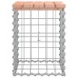 vidaXL Banco jardín diseño gaviones madera abeto Douglas 33x31x42 cm vidaXL Banco jardín diseño gaviones madera abeto Douglas 33x31x42 cm