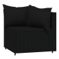 vidaXL Set de muebles de jardín 3 pzas y cojines ratán sintético negro vidaXL Set de muebles de jardín 3 pzas y cojines ratán sintético negro