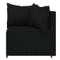 vidaXL Set de muebles de jardín 3 pzas y cojines ratán sintético negro vidaXL Set de muebles de jardín 3 pzas y cojines ratán sintético negro