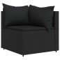 vidaXL Set de muebles de jardín 3 pzas y cojines ratán sintético negro