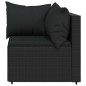 vidaXL Set de muebles de jardín 3 pzas y cojines ratán sintético negro