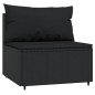 vidaXL Set de muebles de jardín 3 pzas y cojines ratán sintético negro vidaXL Set de muebles de jardín 3 pzas y cojines ratán sintético negro