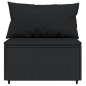 vidaXL Set de muebles de jardín 3 pzas y cojines ratán sintético negro vidaXL Set de muebles de jardín 3 pzas y cojines ratán sintético negro