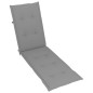 vidaXL Tumbona de jardín con reposapiés y cojín madera maciza acacia vidaXL Tumbona de jardín con reposapiés y cojín madera maciza acacia