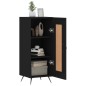 vidaXL Aparador de madera contrachapada negro 34,5x34x90 cm vidaXL Aparador de madera contrachapada negro 34,5x34x90 cm