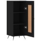 vidaXL Aparador de madera contrachapada negro 34,5x34x90 cm vidaXL Aparador de madera contrachapada negro 34,5x34x90 cm