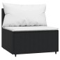 vidaXL Set de muebles de jardín 3 pzas y cojines ratán sintético negro vidaXL Set de muebles de jardín 3 pzas y cojines ratán sintético negro