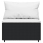 vidaXL Set de muebles de jardín 3 pzas y cojines ratán sintético negro vidaXL Set de muebles de jardín 3 pzas y cojines ratán sintético negro