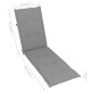 vidaXL Tumbona de jardín con reposapiés y cojín madera maciza acacia vidaXL Tumbona de jardín con reposapiés y cojín madera maciza acacia