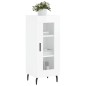 vidaXL Aparador de madera contrachapada blanco brillante 34,5x34x90 cm vidaXL Aparador de madera contrachapada blanco brillante 34,5x34x90 cm