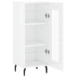 vidaXL Aparador de madera contrachapada blanco brillante 34,5x34x90 cm vidaXL Aparador de madera contrachapada blanco brillante 34,5x34x90 cm