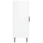 vidaXL Aparador de madera contrachapada blanco brillante 34,5x34x90 cm vidaXL Aparador de madera contrachapada blanco brillante 34,5x34x90 cm