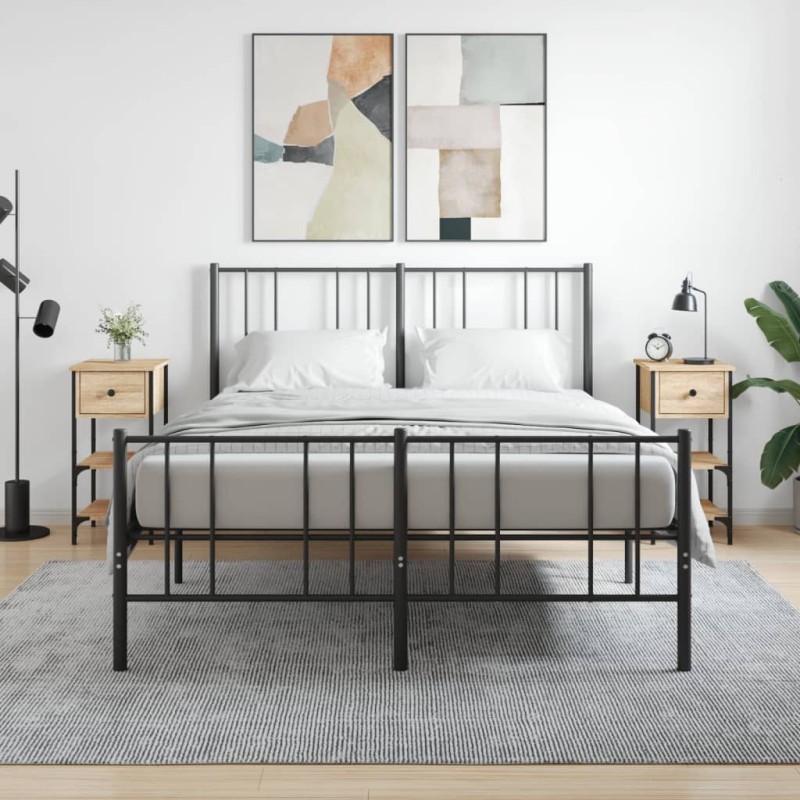 vidaXL Mesitas noche 2 uds madera ingeniería roble Sonoma 34x36x70 cm