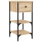 vidaXL Mesitas noche 2 uds madera ingeniería roble Sonoma 34x36x70 cm