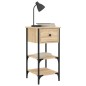 vidaXL Mesitas noche 2 uds madera ingeniería roble Sonoma 34x36x70 cm