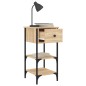 vidaXL Mesitas noche 2 uds madera ingeniería roble Sonoma 34x36x70 cm