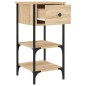 vidaXL Mesitas noche 2 uds madera ingeniería roble Sonoma 34x36x70 cm