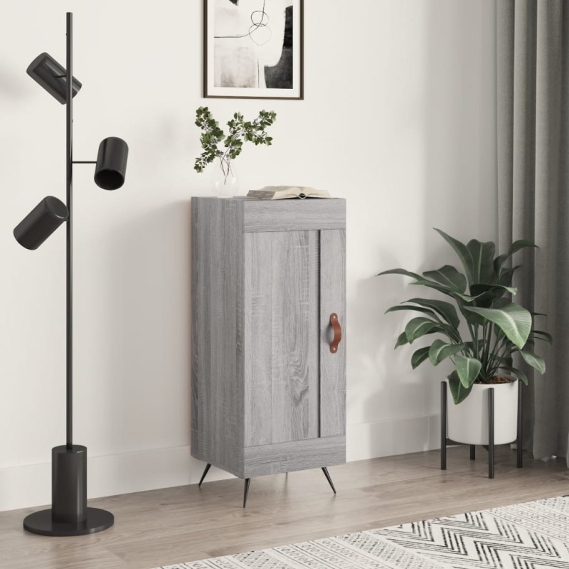 vidaXL Aparador madera de ingeniería gris Sonoma 34,5x34x90 cm vidaXL Aparador madera de ingeniería gris Sonoma 34,5x34x90 cm
