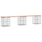 vidaXL Banco jardín diseño gaviones madera abeto Douglas 203x31x42 cm vidaXL Banco jardín diseño gaviones madera abeto Douglas 203x31x42 cm