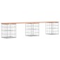 vidaXL Banco jardín diseño gaviones madera abeto Douglas 203x31x42 cm vidaXL Banco jardín diseño gaviones madera abeto Douglas 203x31x42 cm