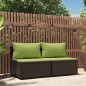 vidaXL Sofás centrales jardín con cojines 2 uds ratán sintético marrón vidaXL Sofás centrales jardín con cojines 2 uds ratán sintético marrón