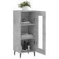vidaXL Aparador de madera contrachapada gris hormigón 34,5x34x90 cm vidaXL Aparador de madera contrachapada gris hormigón 34,5x34x90 cm