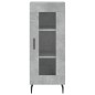 vidaXL Aparador de madera contrachapada gris hormigón 34,5x34x90 cm vidaXL Aparador de madera contrachapada gris hormigón 34,5x34x90 cm