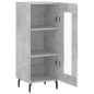 vidaXL Aparador de madera contrachapada gris hormigón 34,5x34x90 cm vidaXL Aparador de madera contrachapada gris hormigón 34,5x34x90 cm