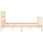 vidaXL Estructura de cama de matrimonio con cabecero madera maciza vidaXL Estructura de cama de matrimonio con cabecero madera maciza