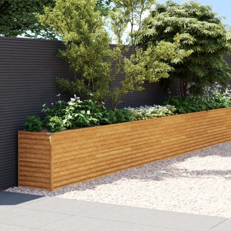 vidaXL Jardinera acero corten 1150x50x69 cm