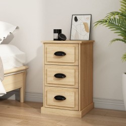 vidaXL Mesita de noche madera contrachapada roble Sonoma 39x39x67 cm