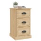vidaXL Mesita de noche madera contrachapada roble Sonoma 39x39x67 cm vidaXL Mesita de noche madera contrachapada roble Sonoma 39x39x67 cm