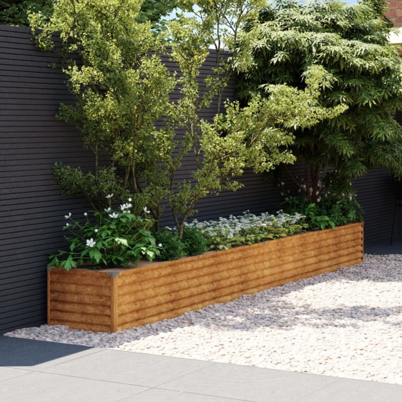 vidaXL Jardinera acero corten 386x50x36 cm vidaXL Jardinera acero corten 386x50x36 cm