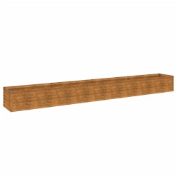 vidaXL Jardinera acero corten 386x50x36 cm