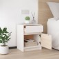 vidaXL Mesitas de noche 2 uds madera maciza pino blanco 40x31x50 cm vidaXL Mesitas de noche 2 uds madera maciza pino blanco 40x31x50 cm