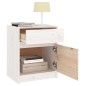 vidaXL Mesitas de noche 2 uds madera maciza pino blanco 40x31x50 cm vidaXL Mesitas de noche 2 uds madera maciza pino blanco 40x31x50 cm