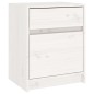 vidaXL Mesitas de noche 2 uds madera maciza pino blanco 40x31x50 cm vidaXL Mesitas de noche 2 uds madera maciza pino blanco 40x31x50 cm