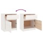 vidaXL Mesitas de noche 2 uds madera maciza pino blanco 40x31x50 cm vidaXL Mesitas de noche 2 uds madera maciza pino blanco 40x31x50 cm