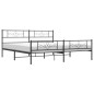 vidaXL Estructura de cama cabecero y pie de cama metal negro 180x200cm