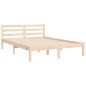 vidaXL Estructura de cama de matrimonio con cabecero madera maciza vidaXL Estructura de cama de matrimonio con cabecero madera maciza