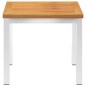 vidaXL Mesa auxiliar jardín madera acacia acero inoxidable 45x45x38cm vidaXL Mesa auxiliar jardín madera acacia acero inoxidable 45x45x38cm