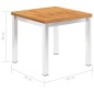 vidaXL Mesa auxiliar jardín madera acacia acero inoxidable 45x45x38cm vidaXL Mesa auxiliar jardín madera acacia acero inoxidable 45x45x38cm