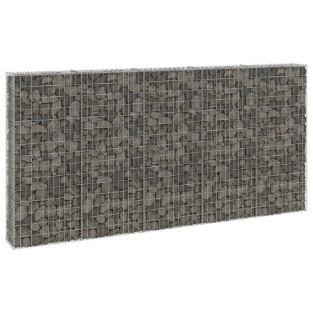 vidaXL Muro de gaviones con cubiertas acero galvanizado 300x30x150 cm